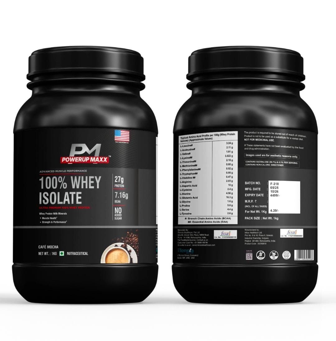 POWERUP MAXX 100% WHEY ISOLATE (Ultra Premium 100% Whey Protein)